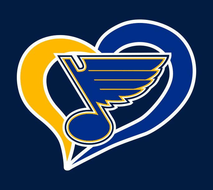 St. Louis Blues Heart Logo iron on paper